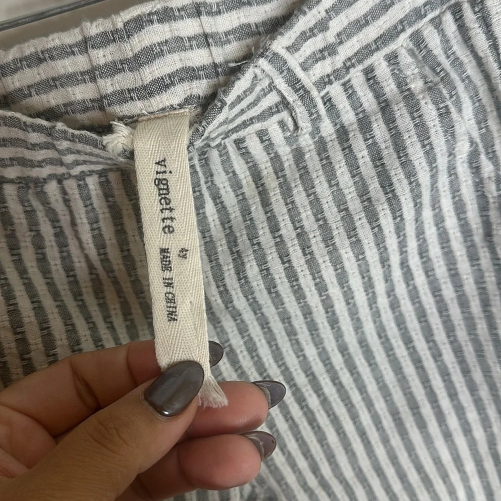 Vignette Girls striped wide leg pants size 4 EUC